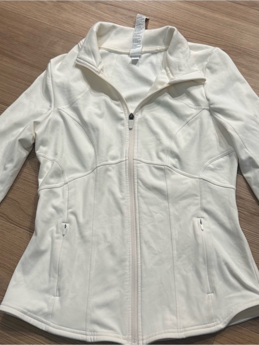 Fabletics Cream Full-Zip Utility Jacket